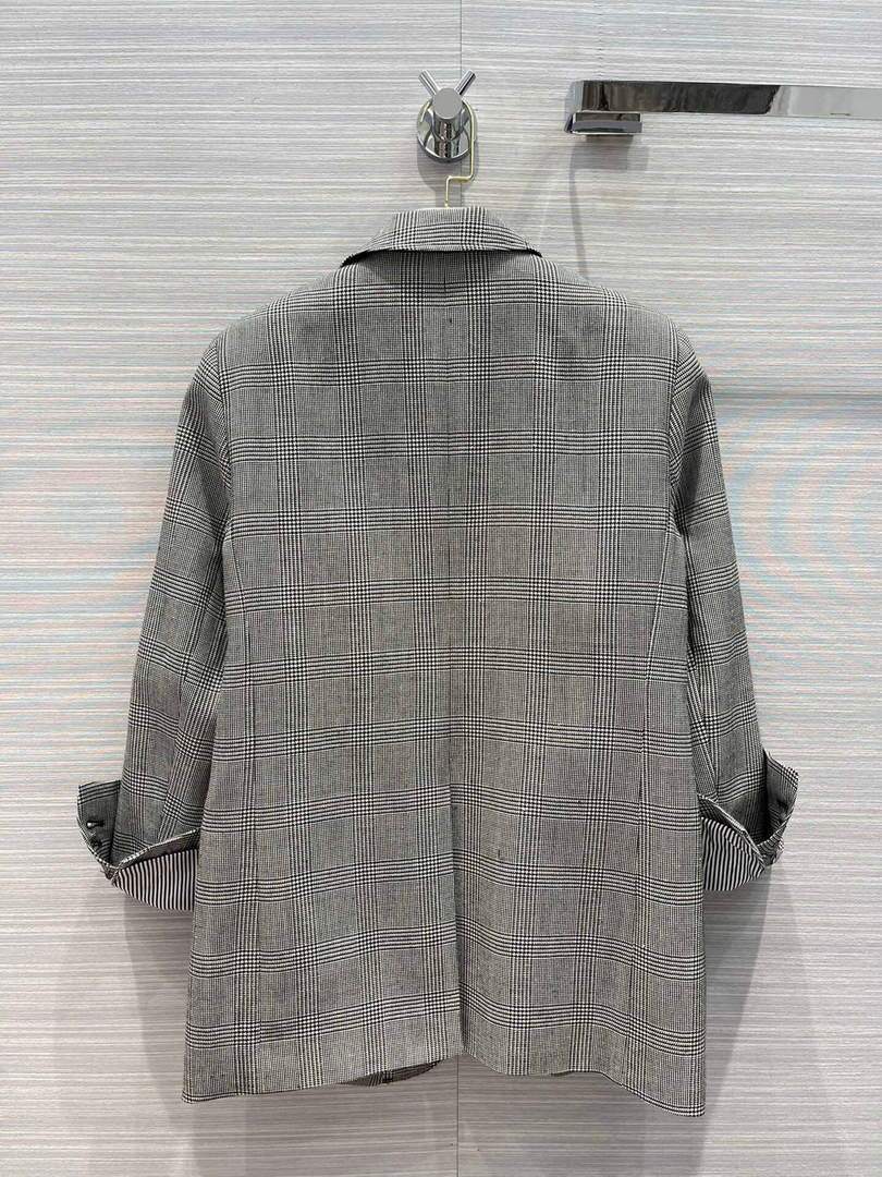 Celine Women's Clothing  Tournon  Jacket In Prince Of Wales Check Black & White 88006