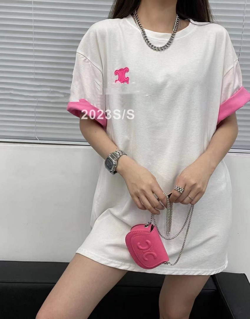 Celine Women's Contrasting Short Sleeve T-Shirt C88103
