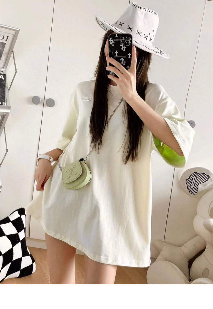 Celine Women's Contrasting Short Sleeve T-Shirt C88104