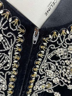 Celine Women's Fashion Clothing Velvet Beaded Jacket C99080 - S - View 3