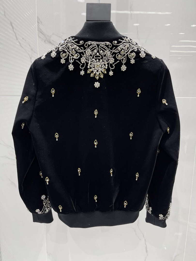 Celine Women's Fashion Clothing Velvet Beaded Jacket C99080