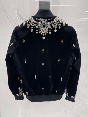 Celine Women's Fashion Clothing Velvet Beaded Jacket C99080 - S - View 8