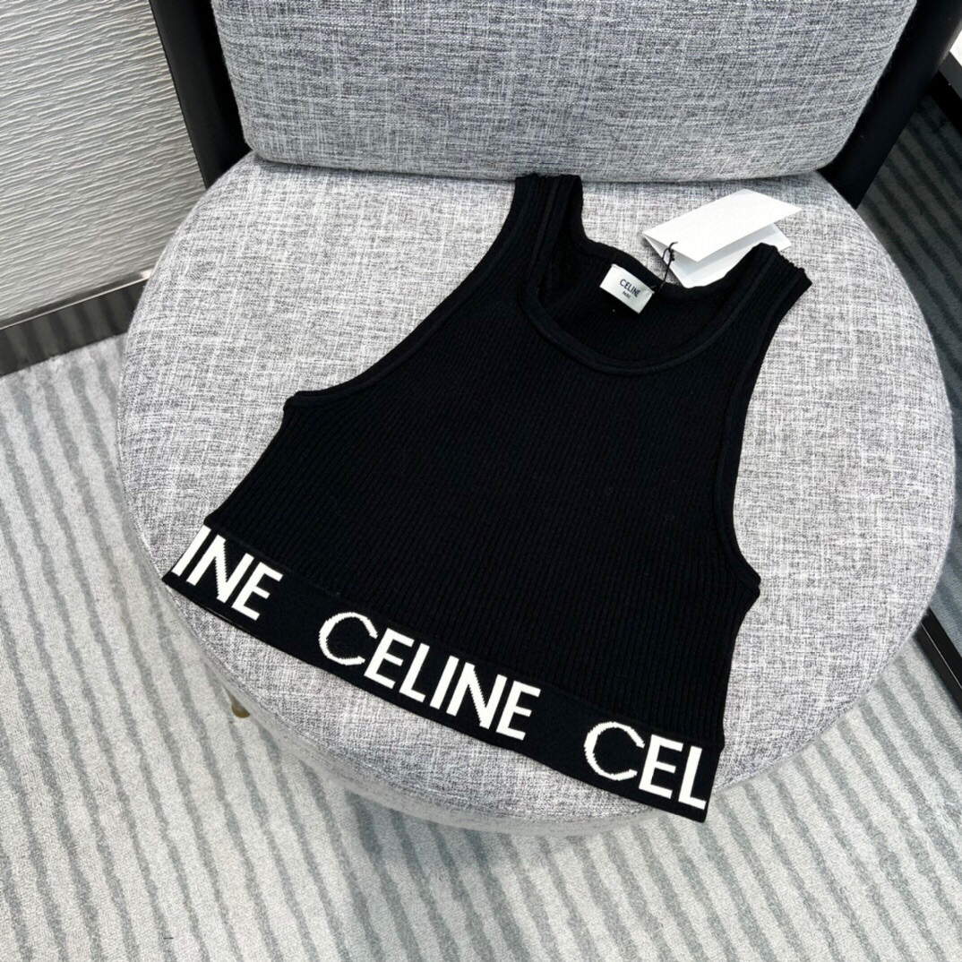 Celine Women's top Vest C90021 - Black / S - View 1