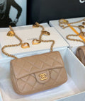 Chanel 1116 Chanel Flap bag Lambskin A69900 CF Chain Apricot