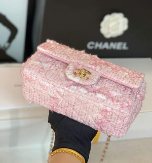Chanel 1116 Chanel Flap bag Woolen A69900 Pink - Default Title - View 6