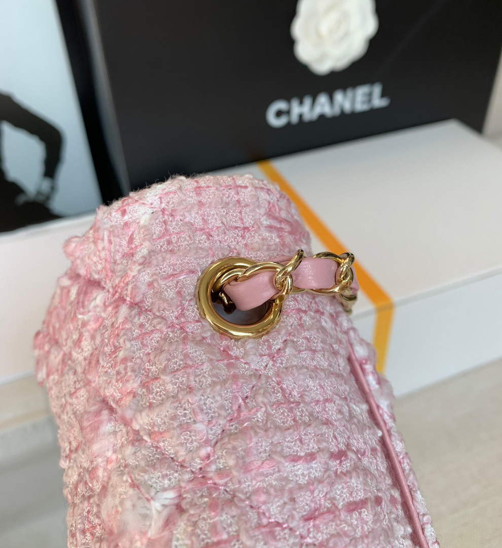 Chanel 1116 Chanel Flap bag Woolen A69900 Pink - Default Title - View 7