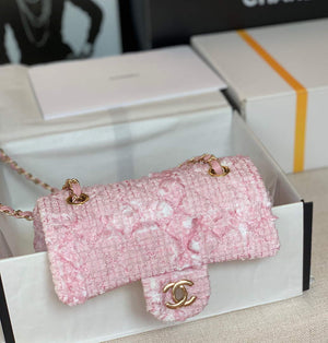 Chanel 1116 Chanel Flap bag Woolen A69900 Pink - Default Title - View 8