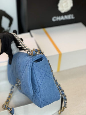Chanel 19 Handbag Lambskin AS1160 Light Blue - Default Title - View 3