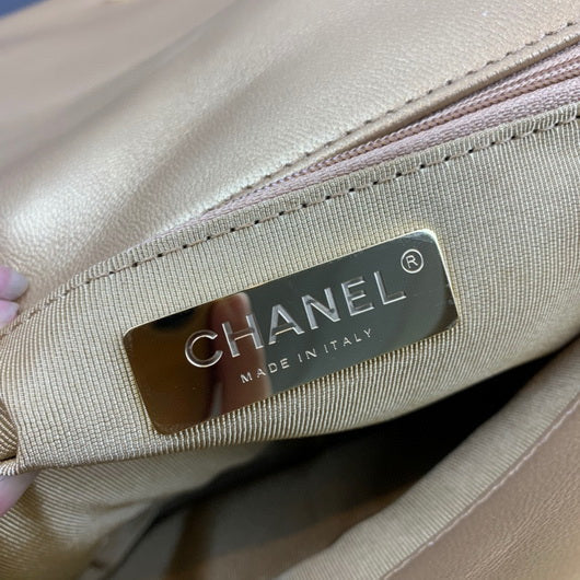 Chanel As1160 Chanel 19 Handbag Flap Lambskin Gold