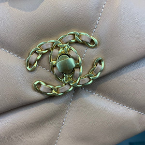 Chanel 19 Large Handbag Lambskin Gold AS1161 Nude Pink - Default Title - View 6