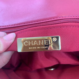 Chanel 19 Large Handbag Lambskin Gold AS1161 Wind Red - Default Title - View 8