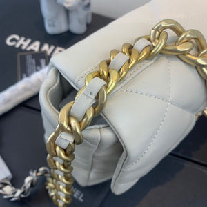 Chanel 19 Large Handbag Lambskin Gold AS1161 Beige - Default Title - View 5