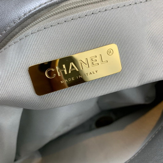 Chanel 19 Maxi Handbag Lambskin Gold AS1162 Silvery - Default Title - View 8