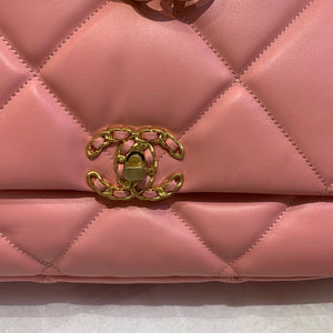 Chanel 19 Maxi Handbag Lambskin Gold AS1162 Pink - Default Title - View 2