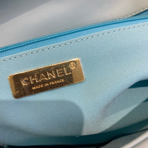 Chanel 19 Maxi Handbag Lambskin Gold AS1162 Light Blue - Default Title - View 8