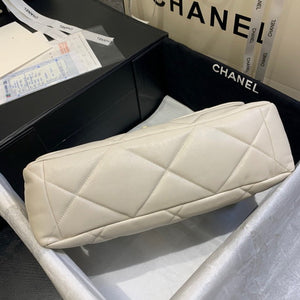 Chanel 19 Maxi Handbag Lambskin Gold AS1162 Beige - Default Title - View 6