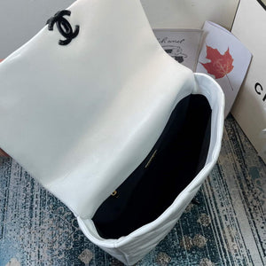 Chanel 19 Maxi Handbag Lambskin Gold AS1162 White - Default Title - View 6