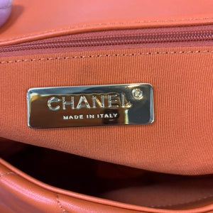 Chanel 19 Maxi Handbag Lambskin Gold AS1162 Orange - Default Title - View 8