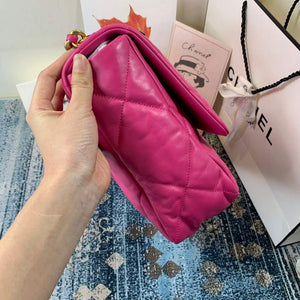 Chanel 19 Maxi Handbag Lambskin Gold AS1162 Plum - Default Title - View 2
