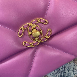 Chanel 19 Maxi Handbag Lambskin Gold AS1162 Purple - Default Title - View 5