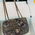 Chanel 2022 CF Flap Rhinestone Limited Edition Bag Sequins Brown - Default Title - View 1