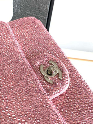 Chanel 20cm Flap Handbag Rhinestones 23S CF Limited Edition Pink - Default Title - View 3