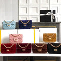 Chanel 20CM Mini Flap Bag 25A Velvet Brown AS1116