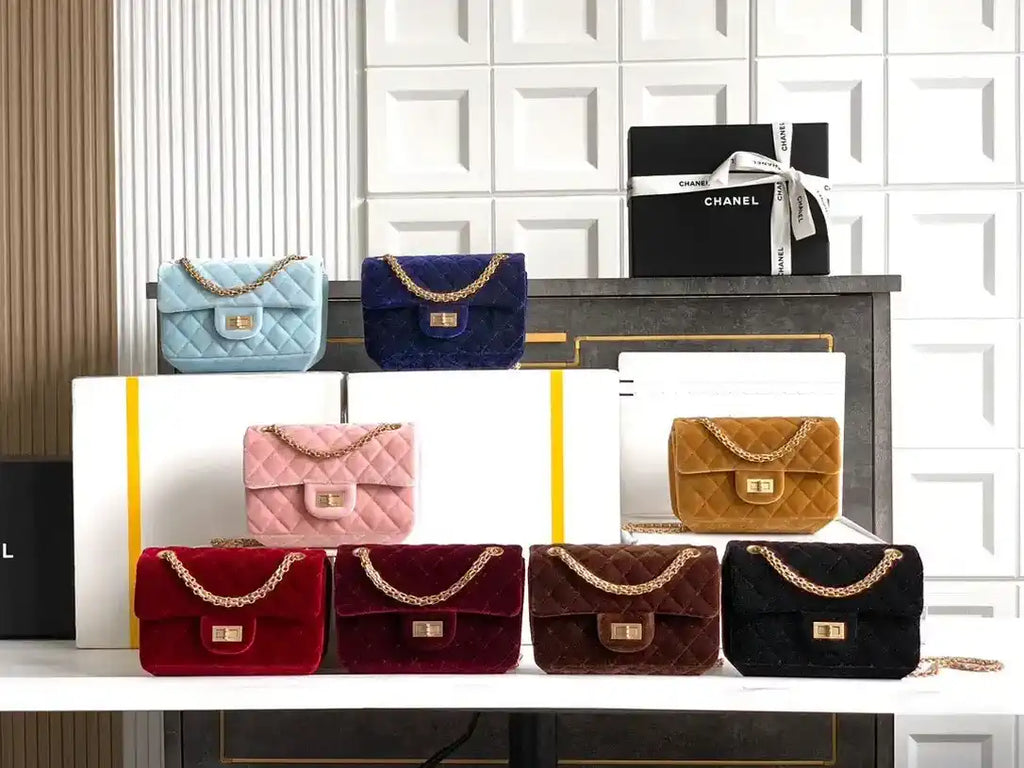 Chanel 20CM Mini Flap Bag 25A Velvet Brown AS1116
