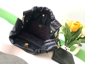 Chanel 22 AS3260 Small Handbag 24K Shiny Calfskin Black - Default Title - View 8