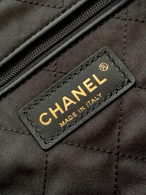 Chanel 22 AS3260 Small Handbag 24K Shiny Calfskin Black - Default Title - View 9