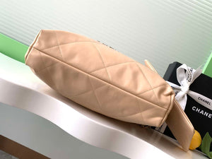Chanel 22 AS3260 Small Handbag 25C Shiny Calfskin Apricot - Default Title - View 4