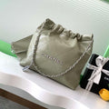Chanel 22 AS3260 Small Handbag 25C Shiny Calfskin Light Green - Default Title - View 1