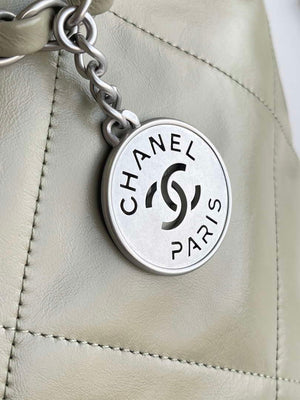 Chanel 22 AS3260 Small Handbag 25C Shiny Calfskin Light Green - Default Title - View 8