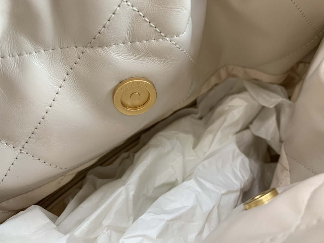 Chanel 22 AS3260 Small Handbag Shiny Calfskin Apricot - Default Title - View 8