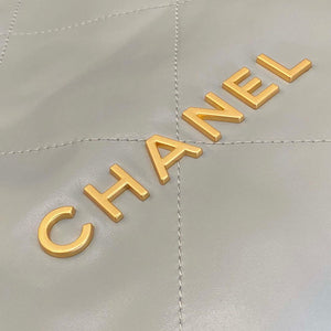 Chanel 22 AS3260 Small Handbag Shiny Calfskin Light Green Gold - Default Title - View 5