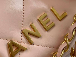 Chanel 22 AS3260 Small Handbag Shiny Calfskin Pink - Default Title - View 3