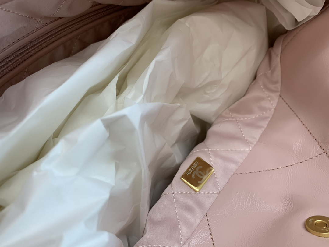 Chanel 22 AS3260 Small Handbag Shiny Calfskin Pink - Default Title - View 8