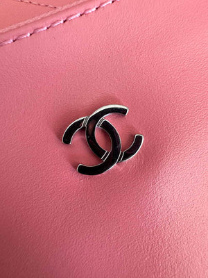 Chanel 22 AS3260 Small Handbag Shiny Calfskin Pink Symphony Hardware - Default Title - View 6