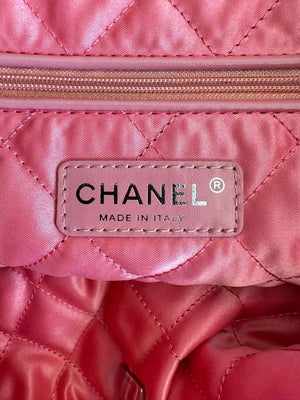 Chanel 22 AS3260 Small Handbag Shiny Calfskin Pink Symphony Hardware - Default Title - View 9