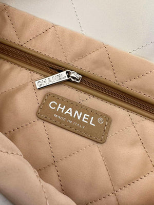 Chanel 22 AS3260 Small Handbag Shiny Calfskin White Symphony Hardware - Default Title - View 8