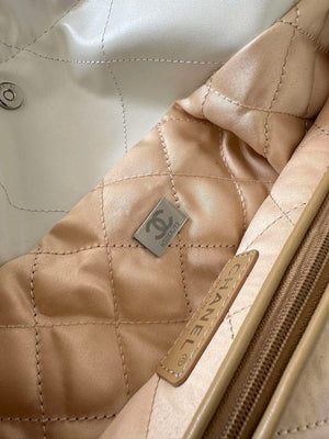 Chanel 22 AS3260 Small Handbag Shiny Calfskin White Symphony Hardware - Default Title - View 9