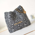 Chanel 22 AS3260 Small Handbag Velvet White &Black Gold - Default Title - View 1