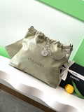 Chanel 22 AS3261 Handbag 24K Shiny Calfskin Light Green Silver