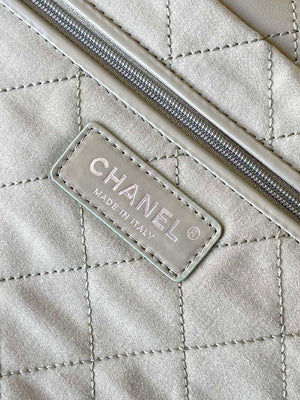 Chanel 22 AS3261 Handbag 24K Shiny Calfskin Light Green Silver - Default Title - View 9
