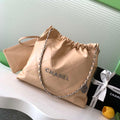 Chanel 22 AS3261 Handbag 24K Shiny Calfskin Apricot Silver - Default Title - View 1