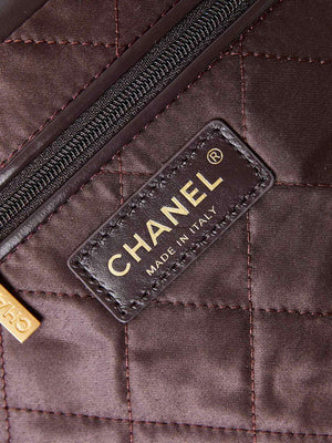 Chanel 22 AS3261 Handbag Shiny Calfskin Dark Brown - Default Title - View 9