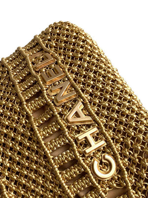 Chanel 22 AS3980 Mini Handbag Calfskin knotted lace gold-tone metal Gold - Default Title - View 6
