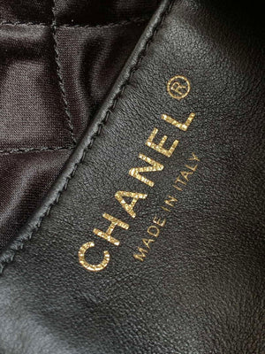 Chanel 22 AS3980 Mini Handbag Calfskin knotted lace gold-tone metal Gold - Default Title - View 9