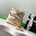 Chanel 22 AS3980 Mini Handbag Shiny Calfskin & Gold-Tone Metal Gold - Default Title - View 1