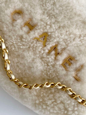 Chanel 22 AS3980 Mini Handbag wool & Gold-Tone Metal Beige - Default Title - View 5